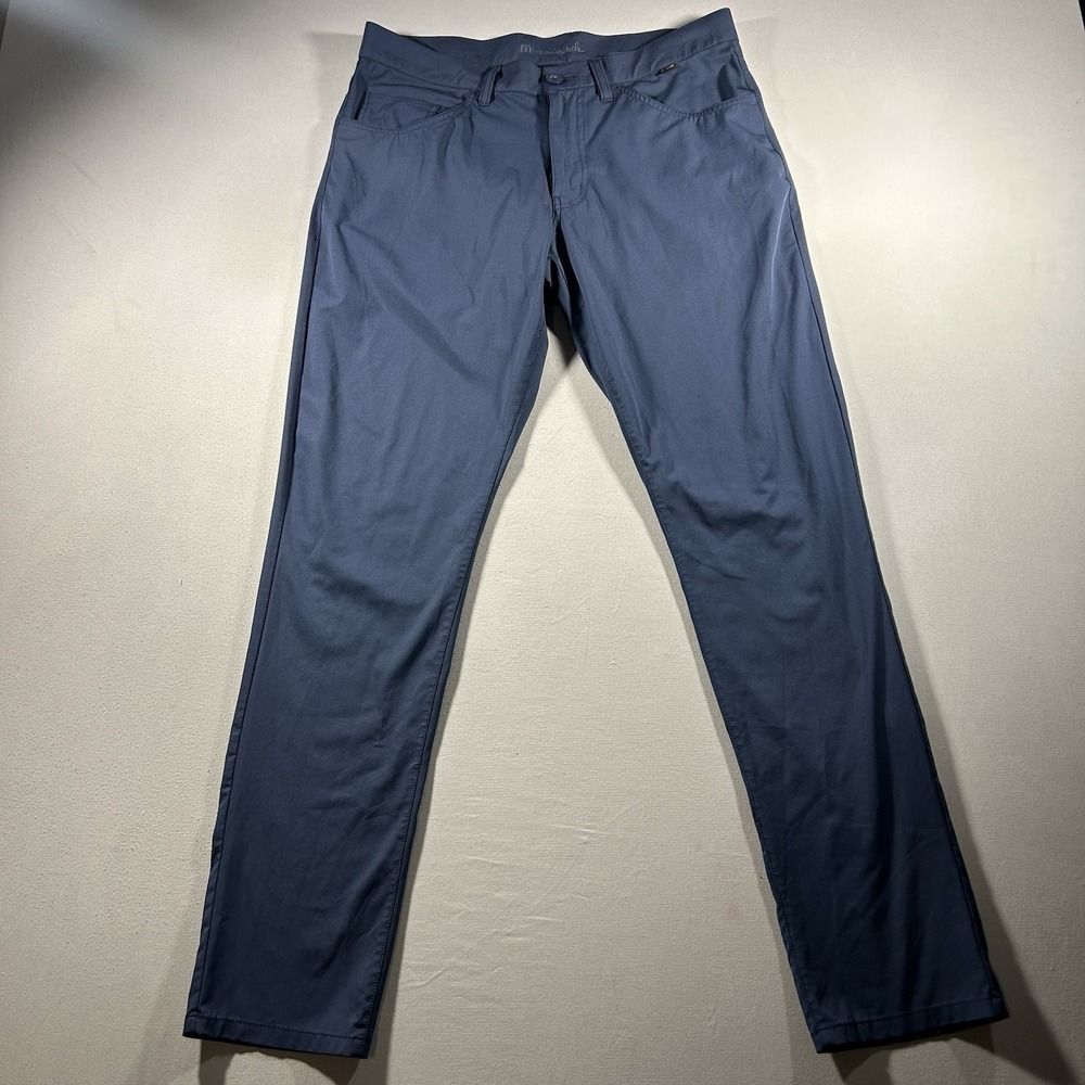 Mens TravisMathew Golf Pants Blue Stretch Performance Chino Casual Mens 32x32